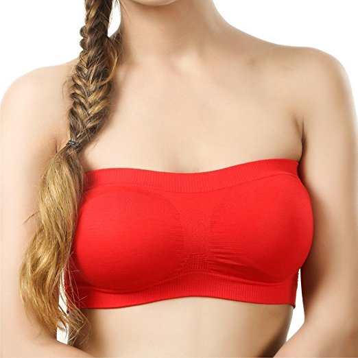 Sexy Women & Girls Non Padded Tube Bra, A strapless strip of stretchy  fabric with a thick band on top and bottom for better hold Seamless &  Stretchable, 1 pcs
