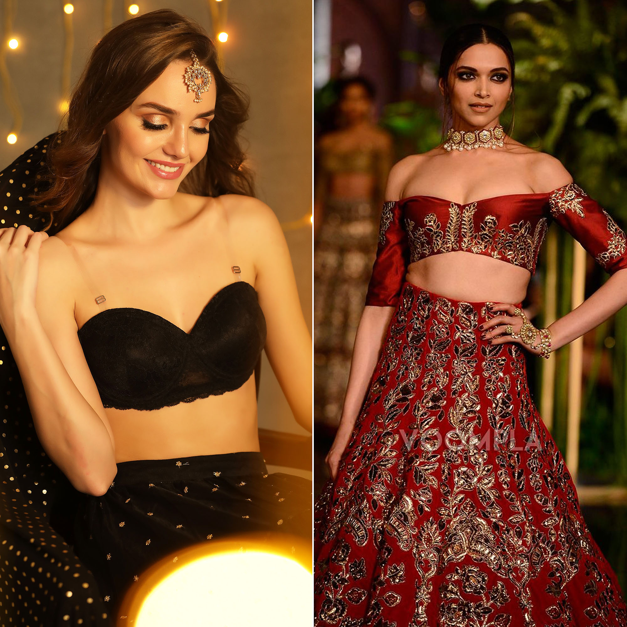 strapless lehenga