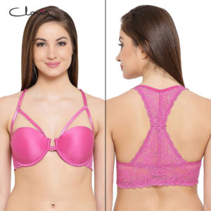 Lace Padded Underwired Racerback Bra