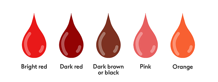 Period Blood Color: Brown, Pink, Bright Red, and More